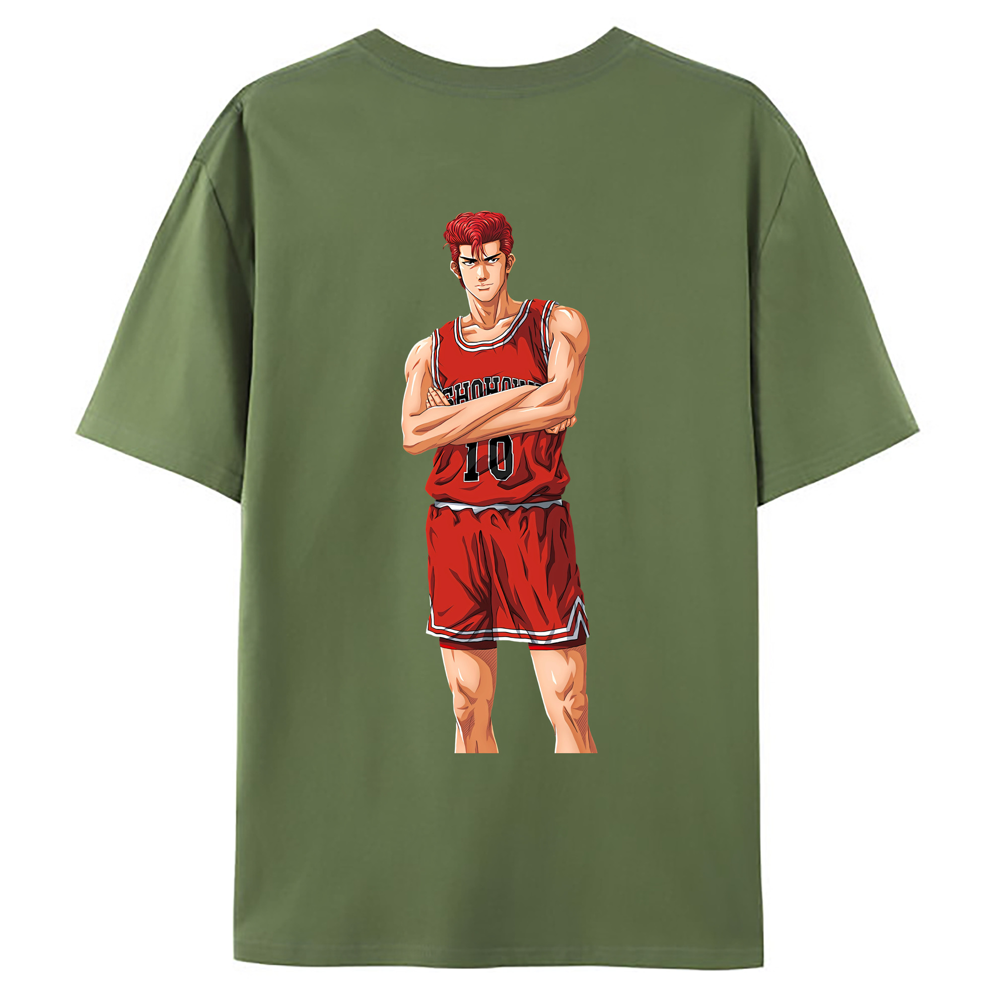 （画像用） SLAM DUNK／スラムダンク 綿100％ メンズ半袖Tシャツ（バックプリント） 通気性